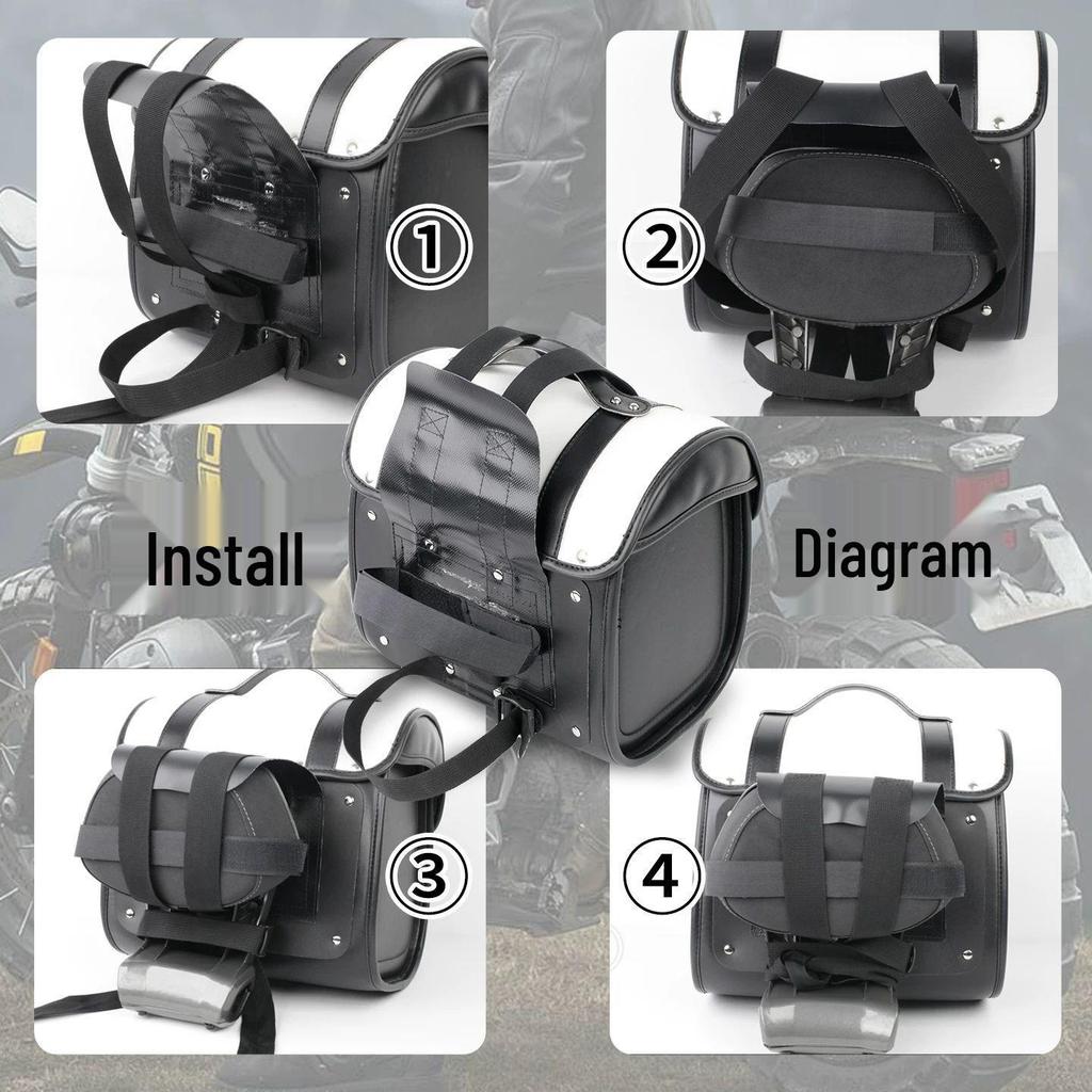 Retro Backrest Rear Hanging Bag for Electric Scooters and Bikes