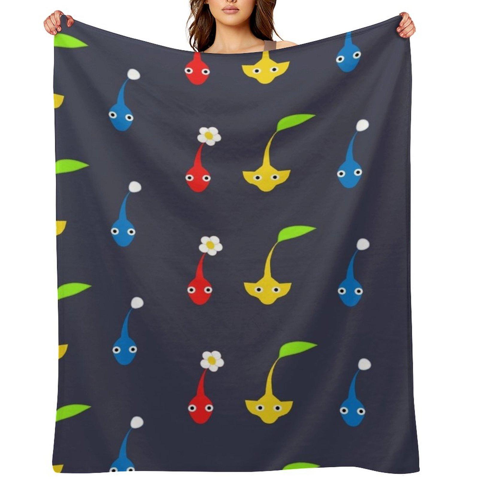 Pikmin characters Throw Blanket manga Blankets Sofas Of Decoration Hair funny gift Blankets 30x40in