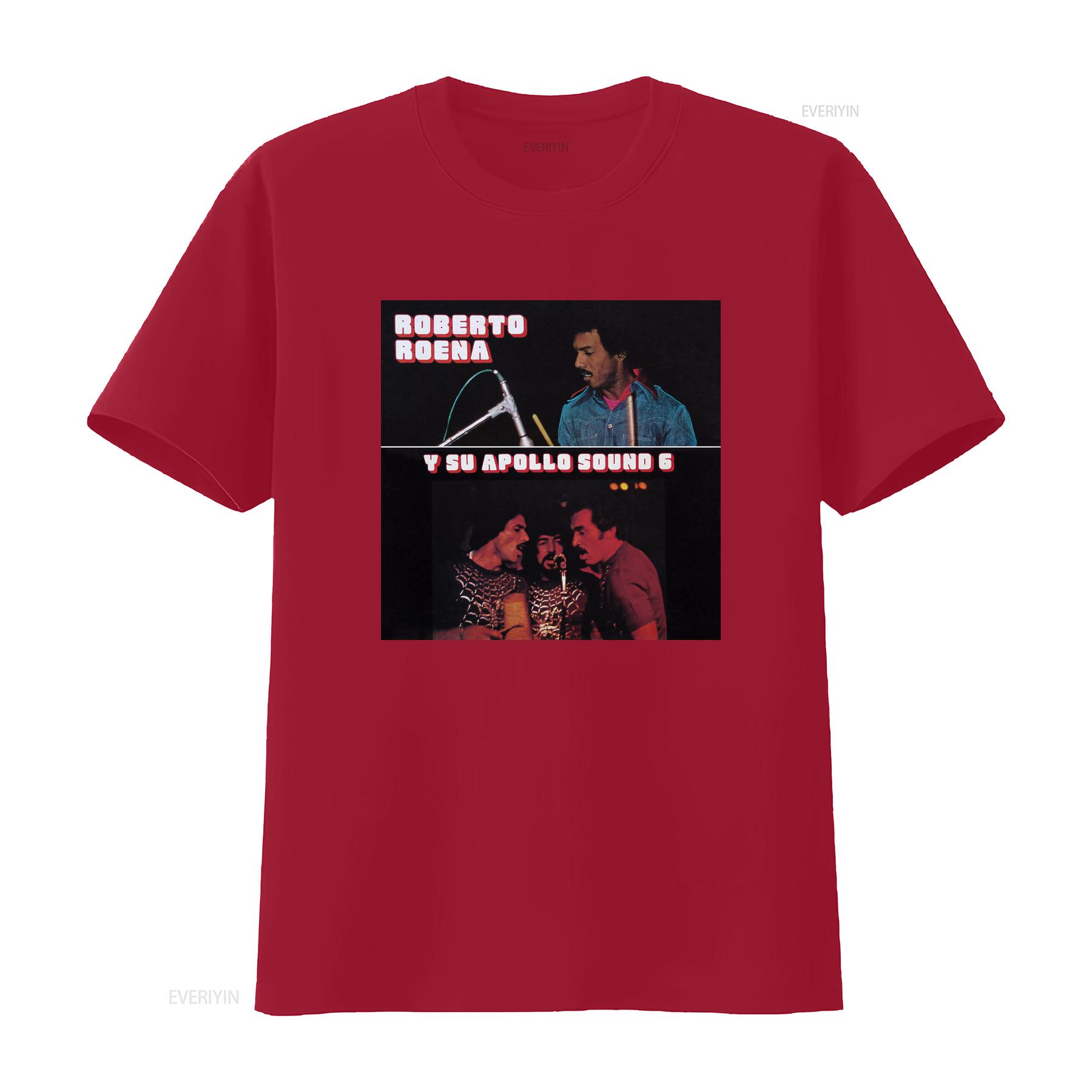 Roberto Roena y Su Apollo Sound 6 Fania T Shirt vintage Washed Comfortable Soft Breathable Slightly homme Casual S