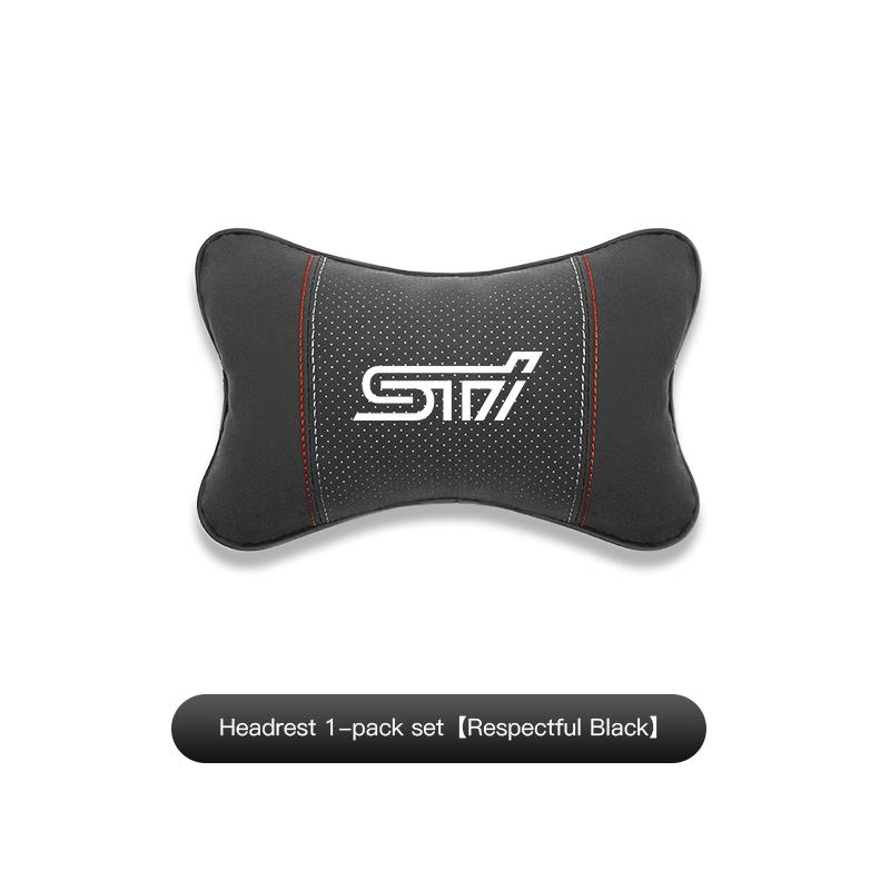 For Subaru BRZ Crosstrek Legacy XV Forester WRX 2006 STI Suede Car Neck Pillow Headrest Lumbar Support Pillow Spine Protect Key foi0
