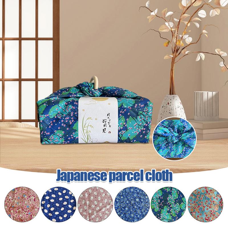 Japanese Style Handkerchief Furoshiki Polyester Material Bento Wrapping Cloth Square Napkin Lunch Wrapping Towel Gift