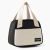 Oxford Cloth Trapezoidal Insulated Lunch Bag with Zipper Closure and Double Handles for Office School Picnic Travel Use