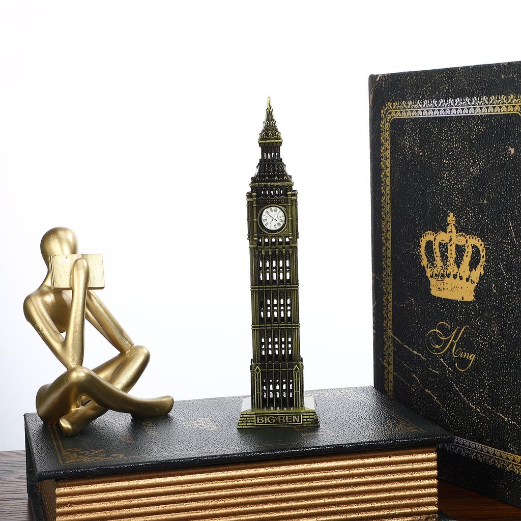 Big Building Model Architectural Statue London Metal Statues Sculptures Alloy Sculpture Bronze Clock Tower Landmarks