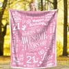 21st Birthday Celebration Art Blanket - Unique Special Milestone Gift Soft Warm All-Season Throw for Couch, Bed & Travel