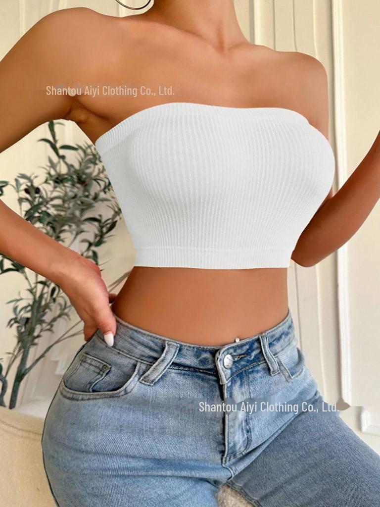 Seamless Breathable Knitted Summer Tube Tops for Women