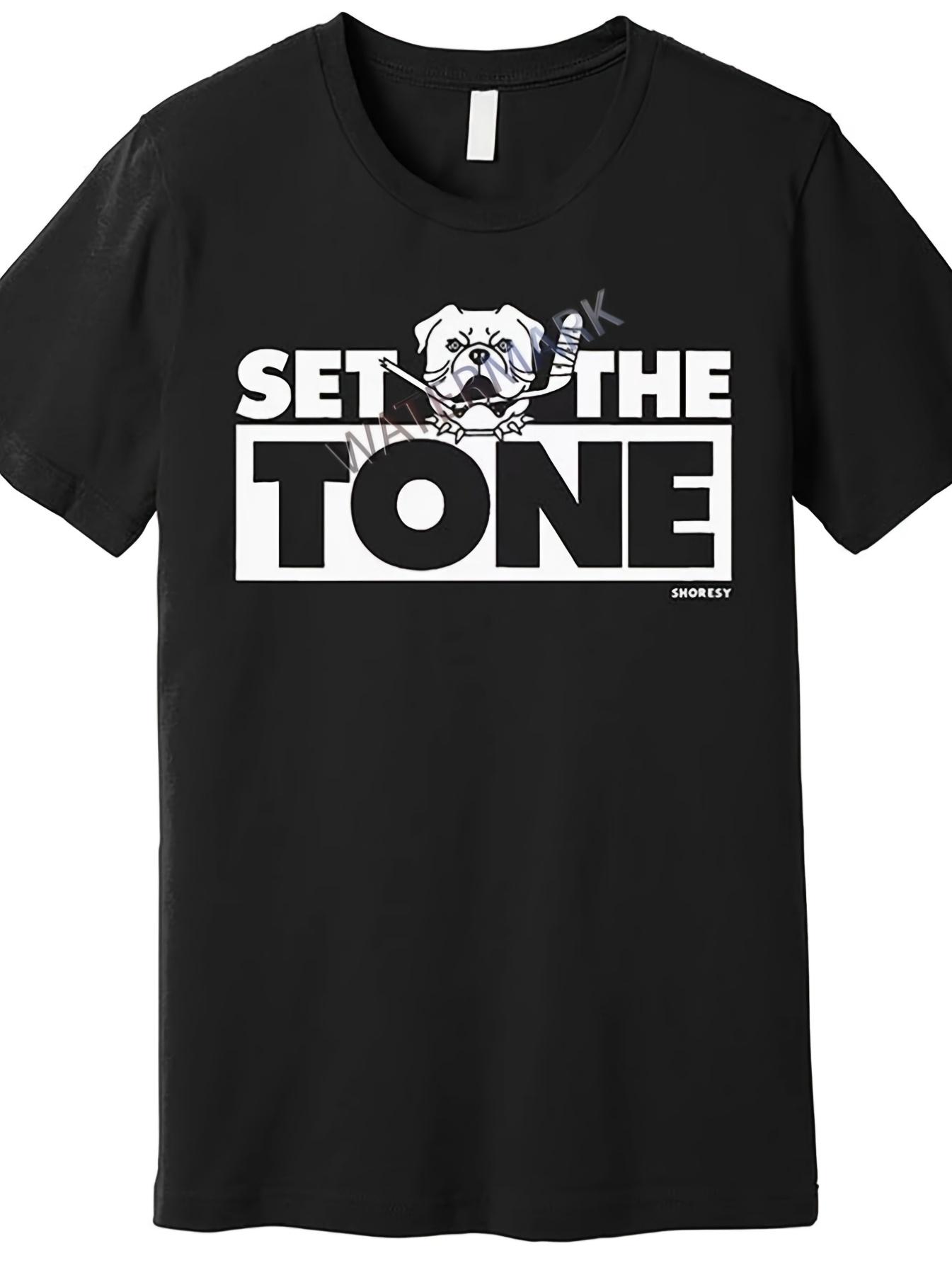 Fashion T-shirt - Set the Tone Bulldog Graphic S