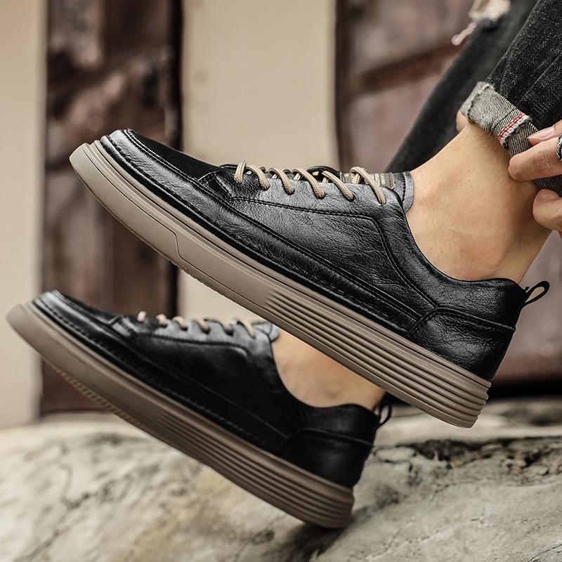Fashion 2025 Leather Oxford Shoes High Quality Fashion Breathable Outdoor Sneakers Men Shoes Handmade Leather Casual Walking Shoes Men