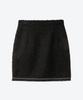 UNTAGE Chain Fringe Tweed Mini Skirt (Black)_Uws-Fs19