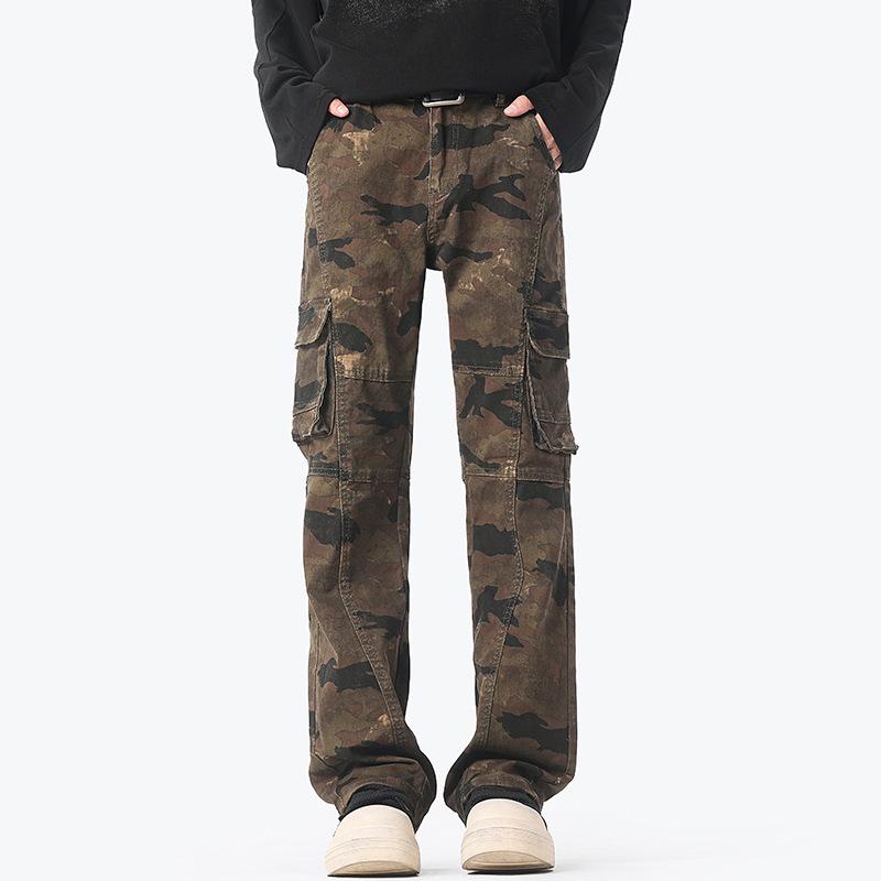 

American Style Jeans Men s Maillard Camouflage Work Flared Trousers XXL