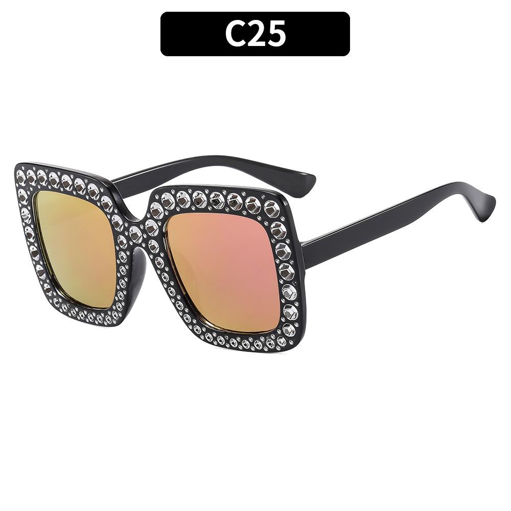 fashion classic gypsy big frame sunglasses personalized versatile street shot diamond-encrusted sunglasses popular women's glasses