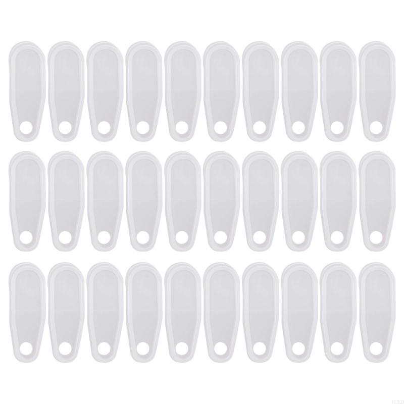 62KD Curtain Installation Set with 30/60Pcs White Traverses Rod Slides Gliders Curtain Track Gliders Hook for Home and Office