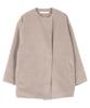 Faux Wool Cocoon Coat Free Size Greige [Kobe Lettuce] [K1212]