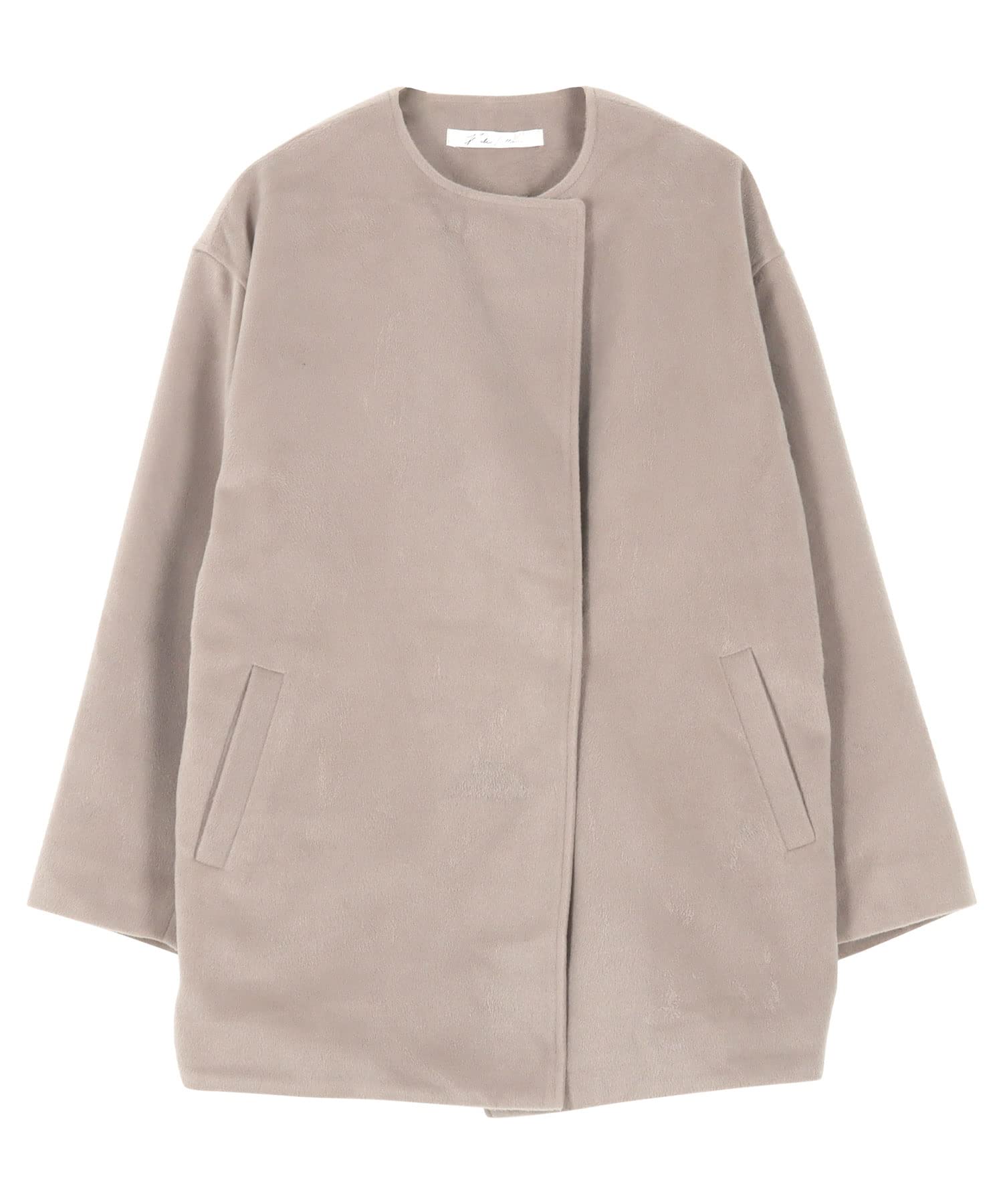 

Faux wool cocoon coat Free size Greige [Kobe Lettuce] [K1212]