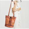 Johnature Vintage Natural Cow Leather Women Backpack Travel Bag Large Capacity Handmade Embossed Female Shoulder Bags