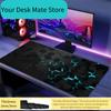 Gaming-Mauspad x Rot-Blau-Gradient-Design rutschfeste Gummi-Randnaht Gaming-Schreibtischmatte Tastatur-Gamer und Büroarbeit