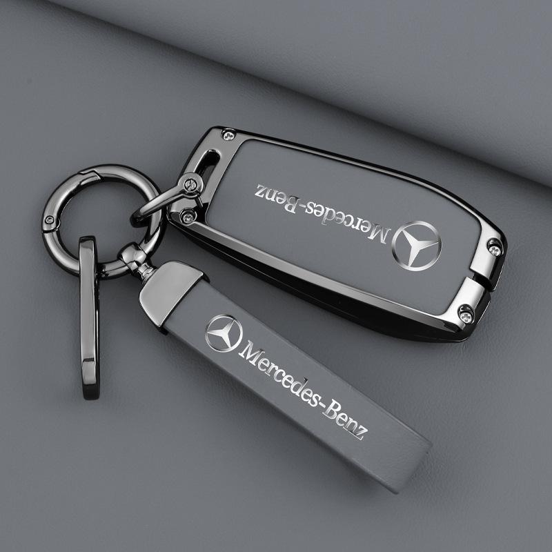 1pcs Leather Car Smart Key Case Cover Shell Fob Holder For Mercedes Benz A B C E S R-Class C43 CLA GLB GLC GLK SLK SL Vito W20