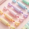 6pcs Double-headed Pastel Fluorescent Markers Candy Highlighters for Highlighting & Drawing Stationery School A7421
