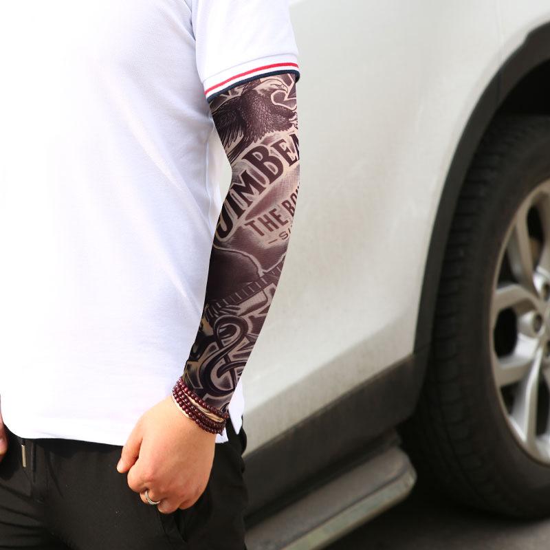 

One Sleeve Outdoor Cycling Tattoo Sunscreen Sleeves Summer Tattoo Flower Arm Sleeves Independence Day Dress Up Fashion Sleeves