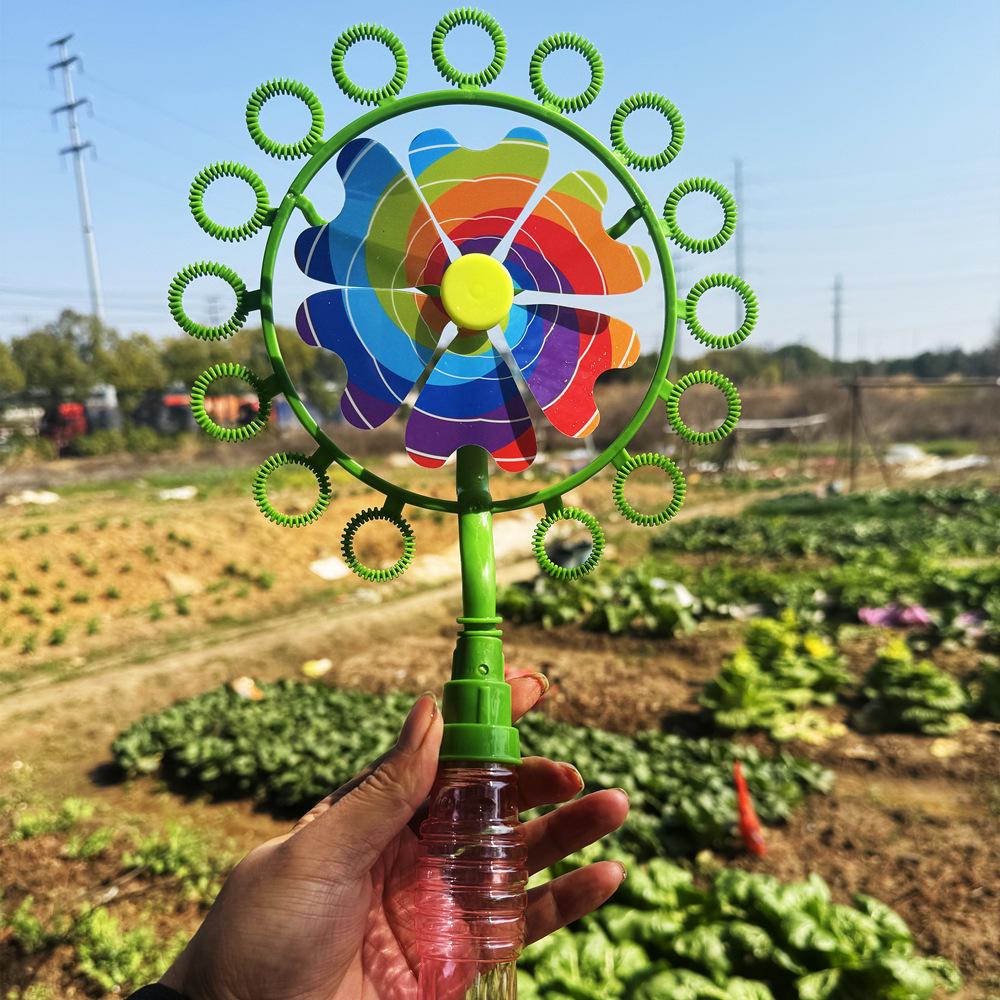 

Children s Bubble Blowing Pinwheel Wand Gun - Bestselling Summer Toy Gifts