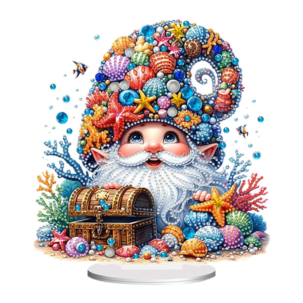 Acrylic Special Shaped Cartoon Goblin Table Top Diamond Painting Ornament Kits Diamond Painting Desktop Decorations for Bedroom