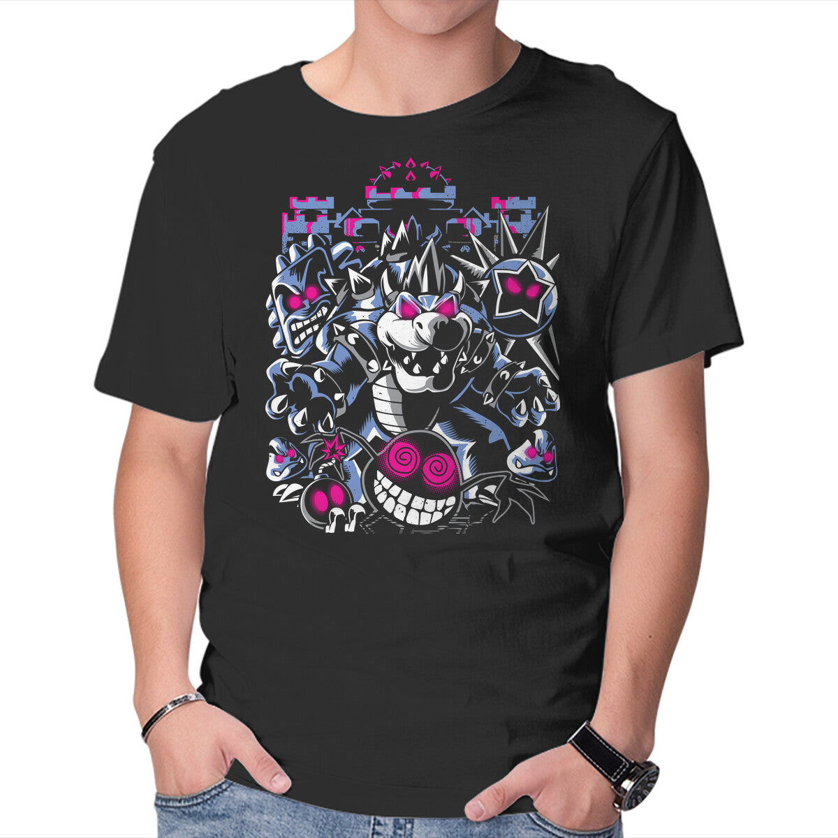 Unisex Crew Neck T-Shirt Dark Club Graphic Short Sleeve Casual Tee M