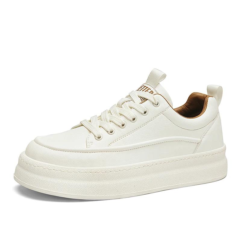 New Men Leather Casual Shoes Comfort Outdoor Sneakers Fashion Luxury Handmade Designer Shoes Tennis Masculino Men Business Shoes