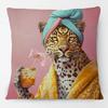 European Art Leopard Hipster Funky Animal Portrait Poster Cushion Covers Pillow Case For Sofa
