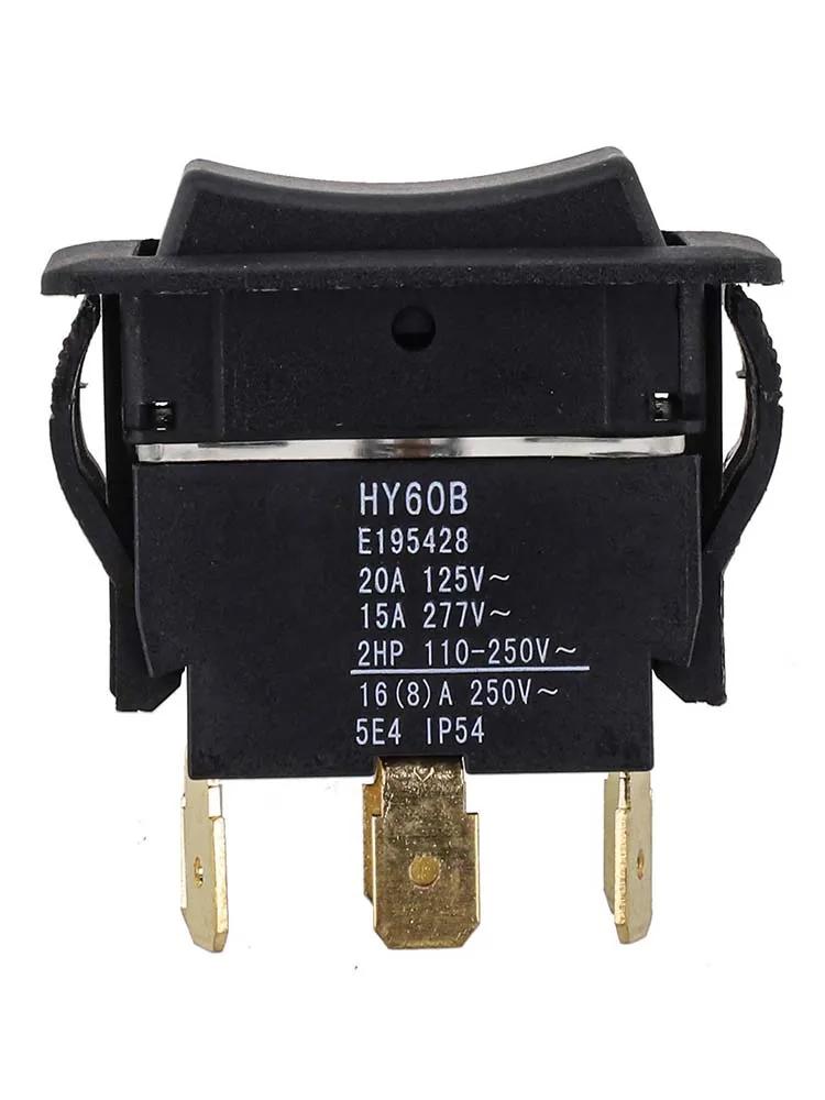 1PCS Rocker Switch HY60B ON OFF ON with IP54 Rating Suitable for Industrial Power Tools and Household Appliances