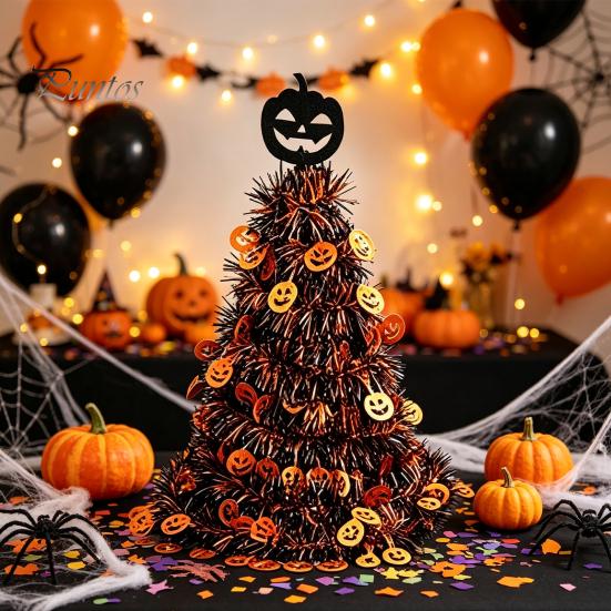 Durable Celebration Goods Halloween Witch Hat Pumpkin Decor, Metallic Rain Curtain Door Hanging Ornament for Spooky Home Decor Party, Festive