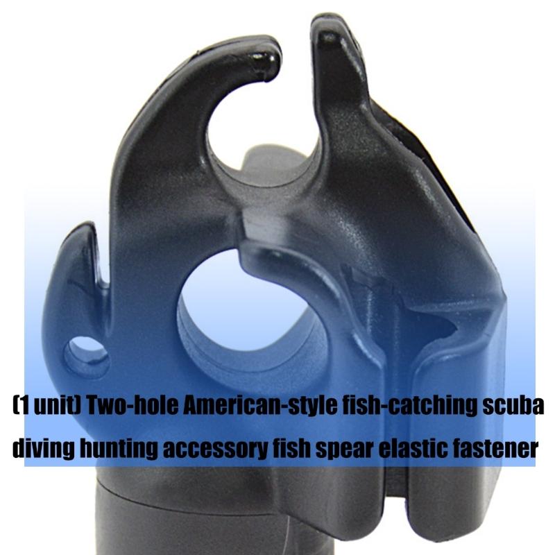 Heavy Duty ABS Construction Spearfishing Band Lock For Diving Featuring Double Hole Design And Safety Lock Mechanism