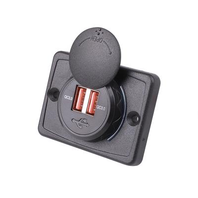 Διπλός Φορτιστής Αυτοκινήτου USB 3.1A QC3.0 Υποδοχή Αναπτήρα Αυτοκινήτου Για Θαλάσσιο Μοτοσικλέτα Σκάφος RV Τροποποίηση Φορτιστής