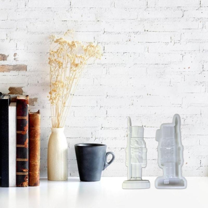 Nussknacker Silikonform für Handgemachte Kerzen Seife Harz Handwerk Mit Einfacher Entformung Designs