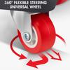 Furniture Mover Set 5 Pcs Furniture Mover Tool Transport Lifter Heavy Stuffs Moving Wheel Roller Bar Hand Tools Set Red 500KG 230x168mm