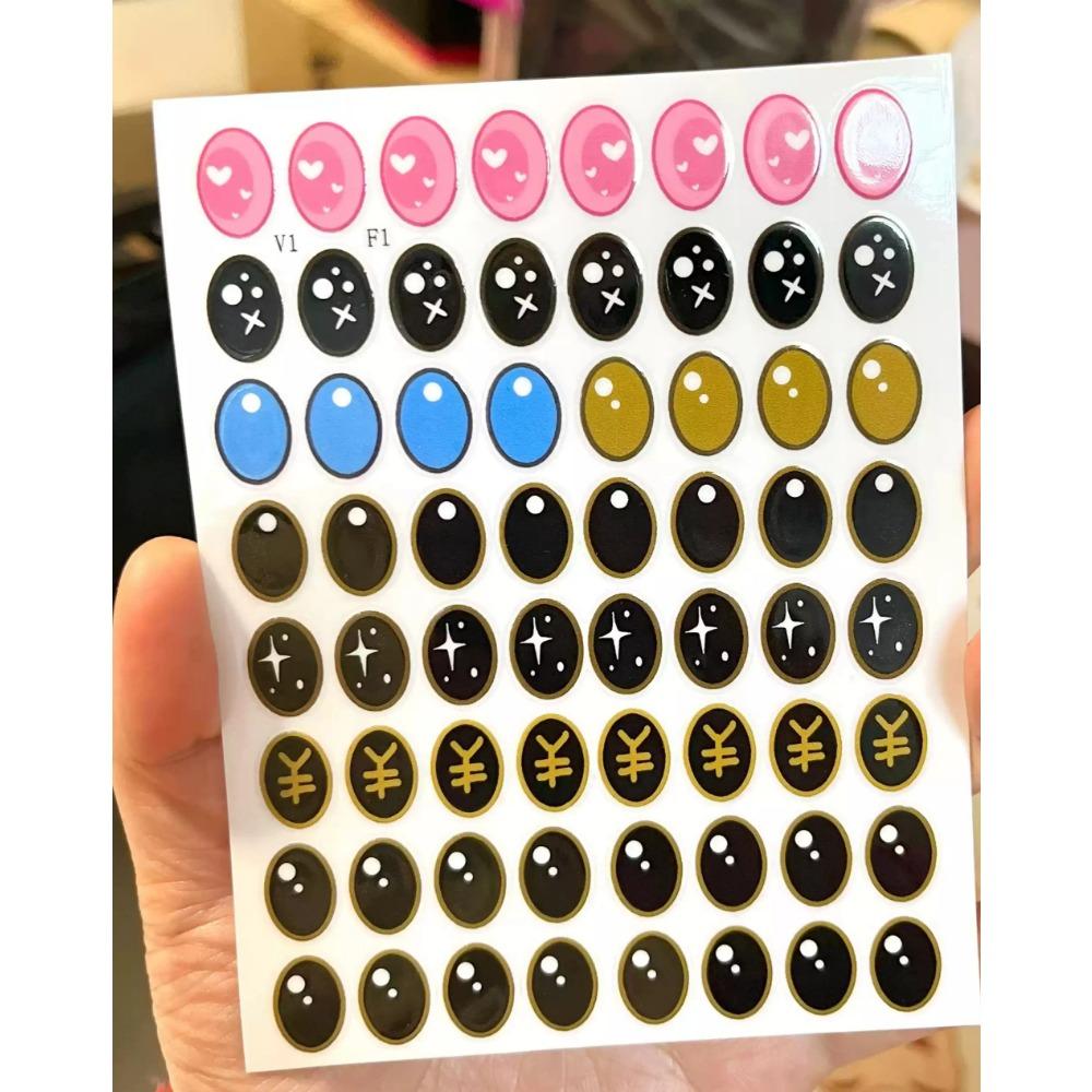 

Подходящие 17/38см Labubu V1v2v3 Запасные наклейки для глаз Виниловые контактные линзы Макияж Наклейки для глаз Сделай сам Кукла Детский подарок Игрушка Милый