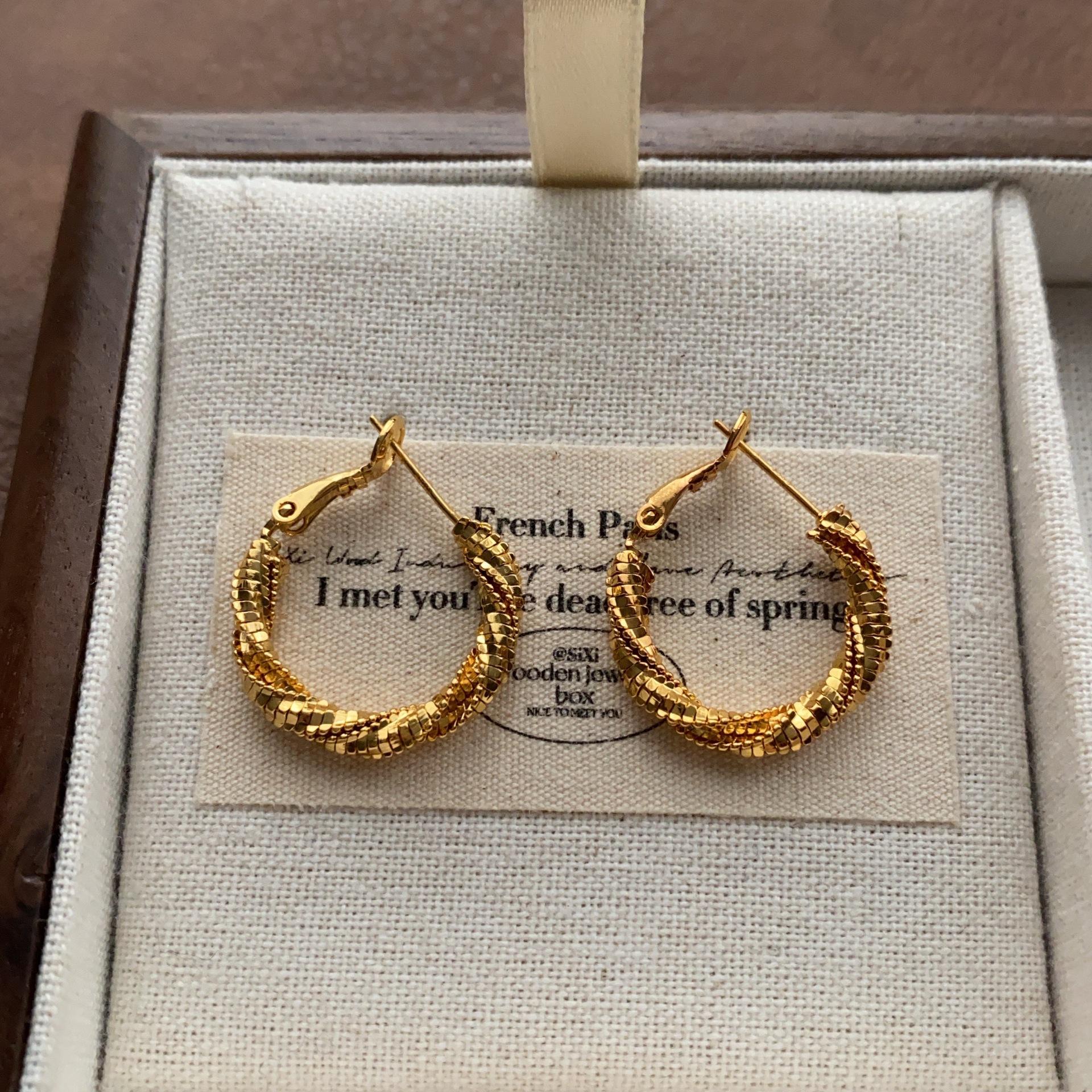 New Metal Circle Earrings Personalized Glossy Polished Premium Earrings Classic Temperament Earrings