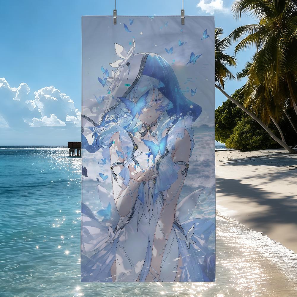 Anime The Shorekeeper Towel Quick Drying Beach Towels Are Suitable For Swimming Pools Camping Yoga And The Gym