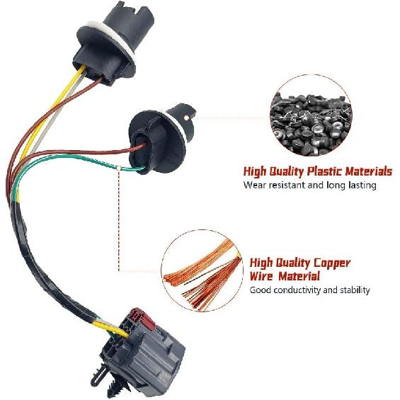 Tail Light Socket Wiring Harness Fit for Jeep Wrangler JK 2007-2018 Replace 68004166AC