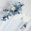 2pcs Artificial Flowers Wedding Backdrop Wreath Decor Welcome Card Sign Corner Wall Props Arrange Arch Fake Flower Row