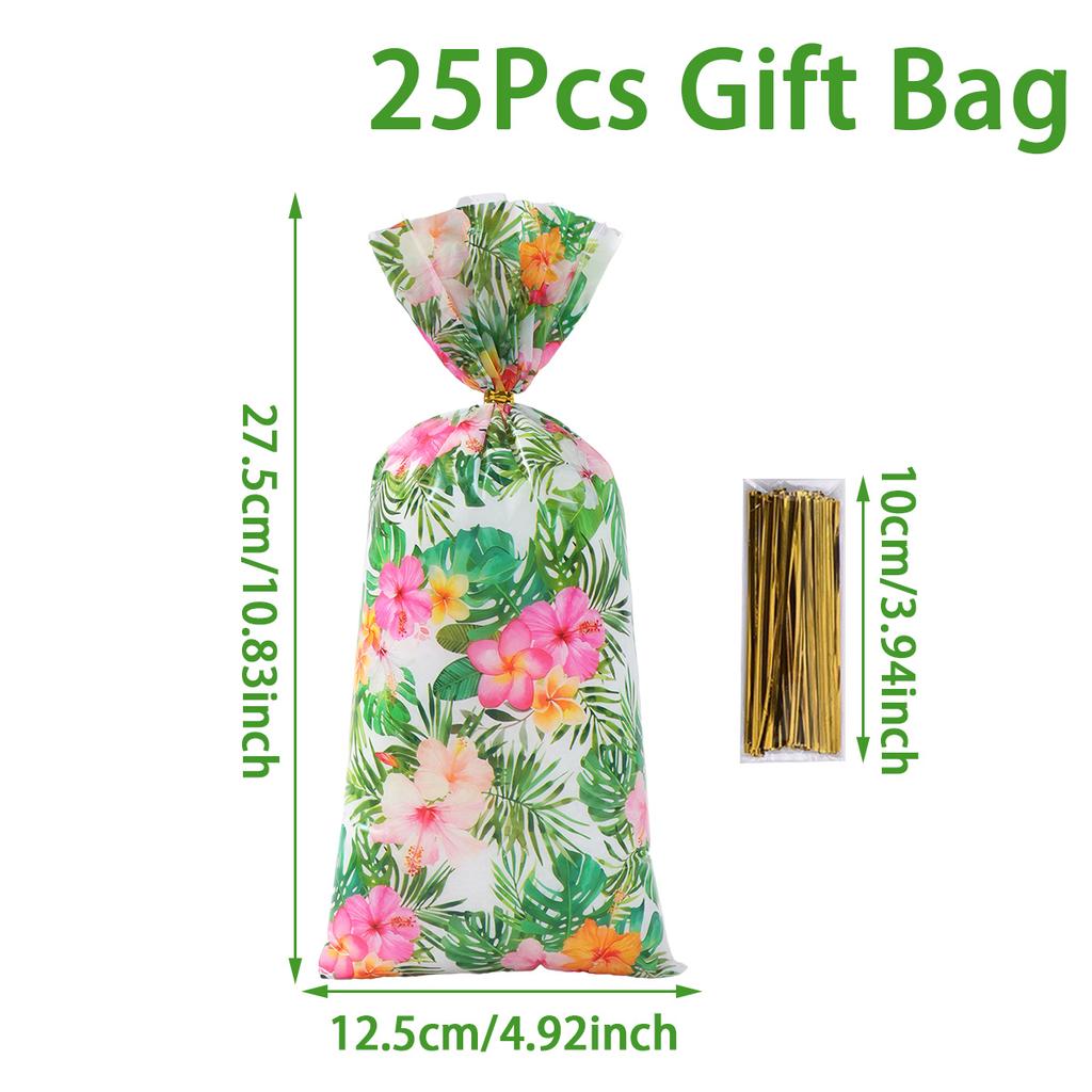 Hawaiian Gift Cookie Candy Bags Birthday Party Decor Kids Summer Hawaii Luau Tropical Wedding Birthday Party Supplies BabyShower