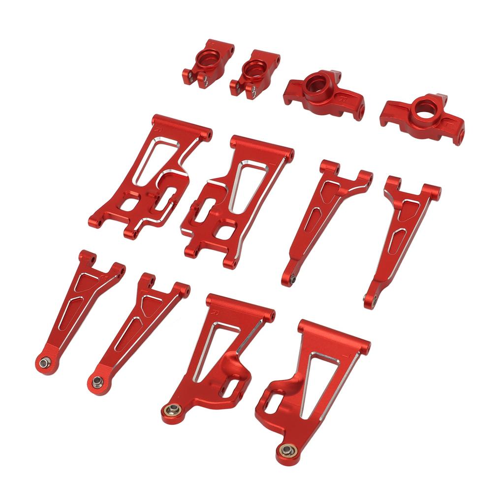 RC Car Suspension Arm Aluminum Alloy Front Rear Suspension Arm Steering Cup Rear Axle Holder Set Upgraded Parts for MJX 14210 14209 1Celsius14 RC Car