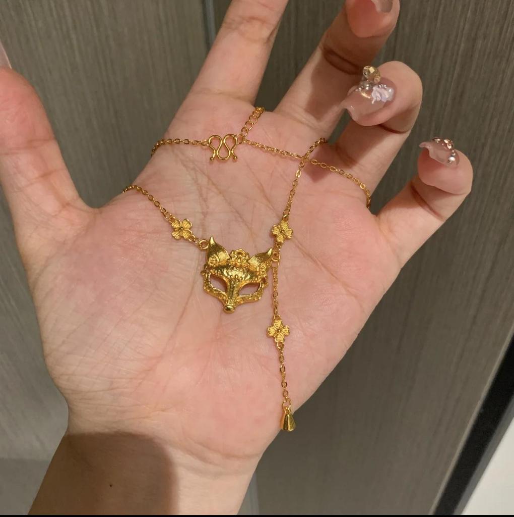 New Chinese Tassel Fox Mask Necklace - Women's Elegant Clavicle Chain