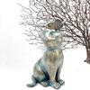 Butterfly Stuck on Cat Nose Sculpture Decorative Figurine Pet Memorial Gifts Vintage Style for Patio Lawn Home Office Ornaments
