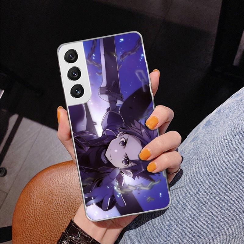 Sword Art Online Anime Phone Case For Samsung Galaxy S24 S25 Edge S26 Ultra S23 S22 S21 Plus S20 FE + Personalized Print Cover G