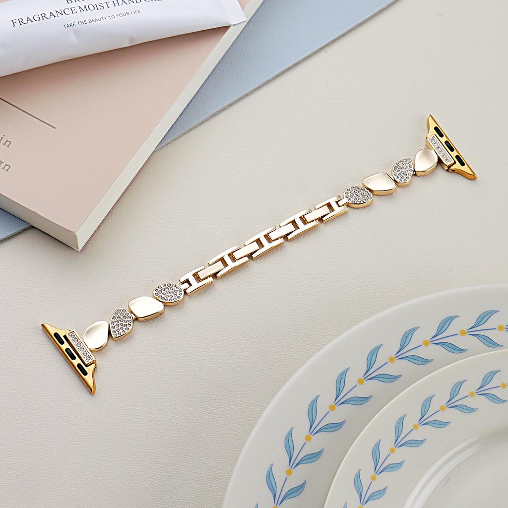 Diamond strap suitable for Apple Watch strap 40mm 44mm 38mm 45/41/ 49mm 42mm metal bracelet iWatch series se 7 6 3 5 Ultra 2 8 9
