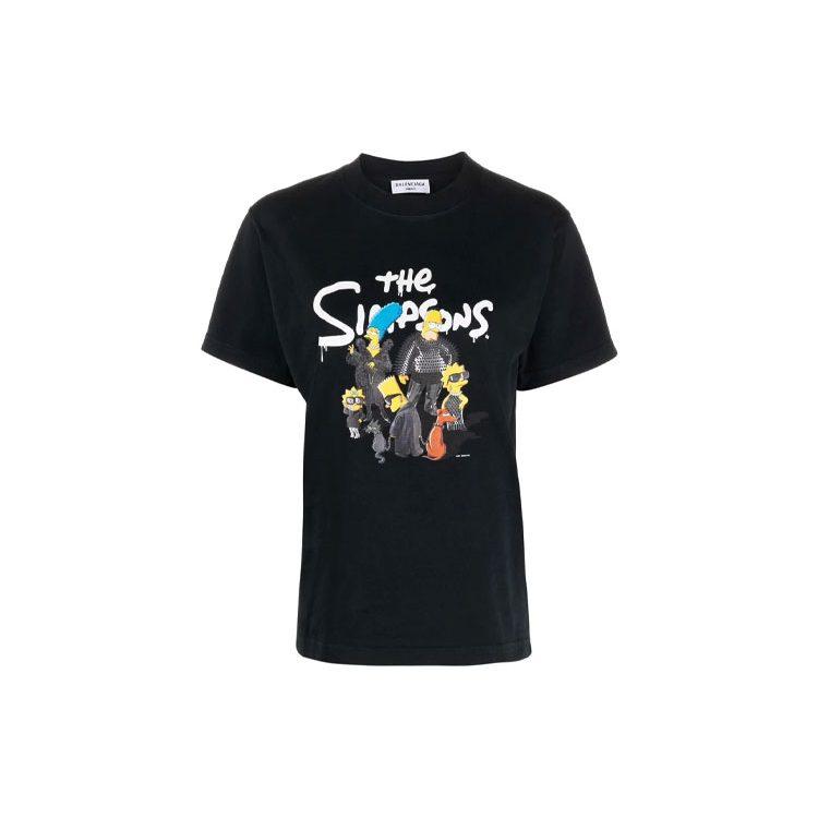 Balenciaga T Shirt Women's Black Regular Fit 670943TLVG70100