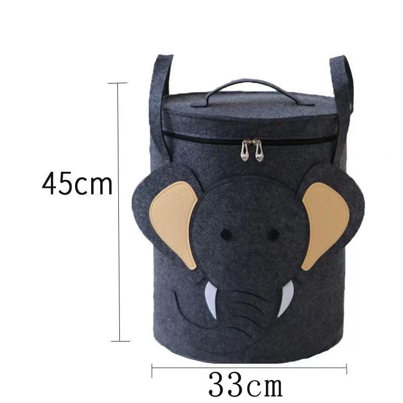 Toy Storage Bucket Large Capacity Storage Bucket with Lid Collapsible Storage Basket Cartoon Animal Storage Basket Home Supplies