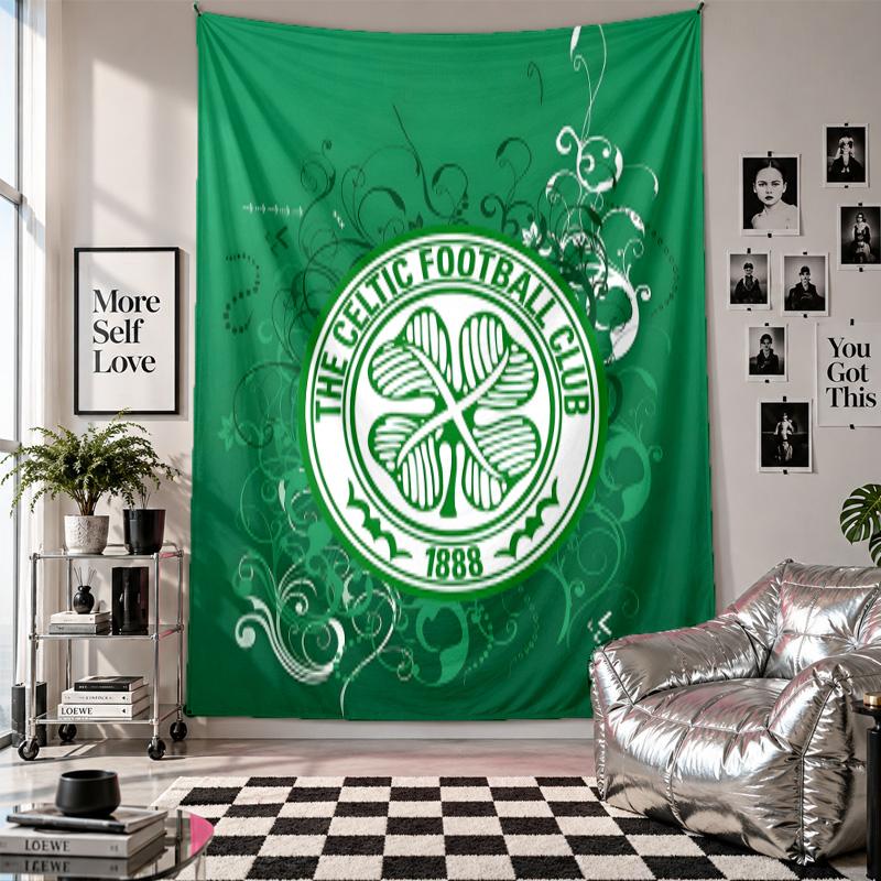 Wall TapestryCeltic FC Art Hanging Cloth Decorative Background Cover for Room Decoration