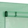 Small Walk-in Garden Greenhouse with Steel Frame, Large Roll-up Door and Windows, 200Lx76Wx168Hcm, Green