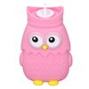 Hot Water Bag Cartoon Silicone Portable Heat Preservation Warm Water Bottle for Winter Pink