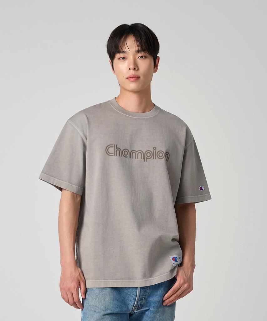CHAMPION Track Logo Garment-Dyed T-Shirt 3 Colors